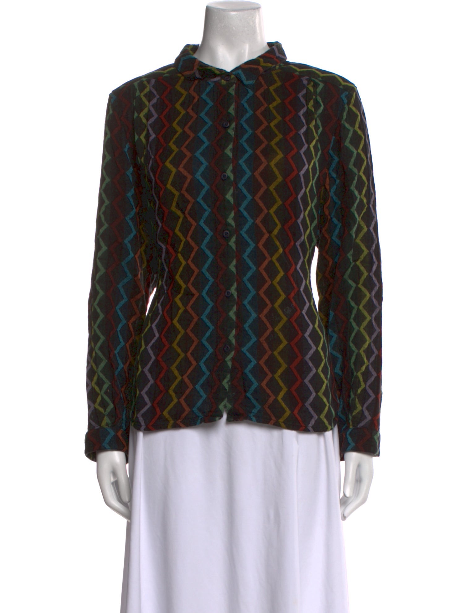 Ace & Jig Printed Long Sleeve Button-Up Top